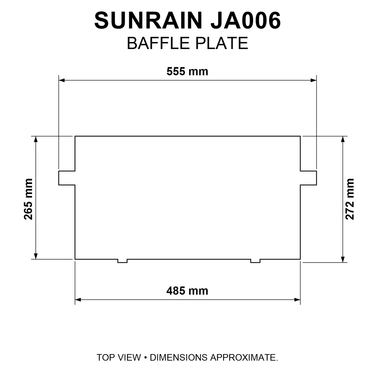 Sunrain JA006 Baffle Plate