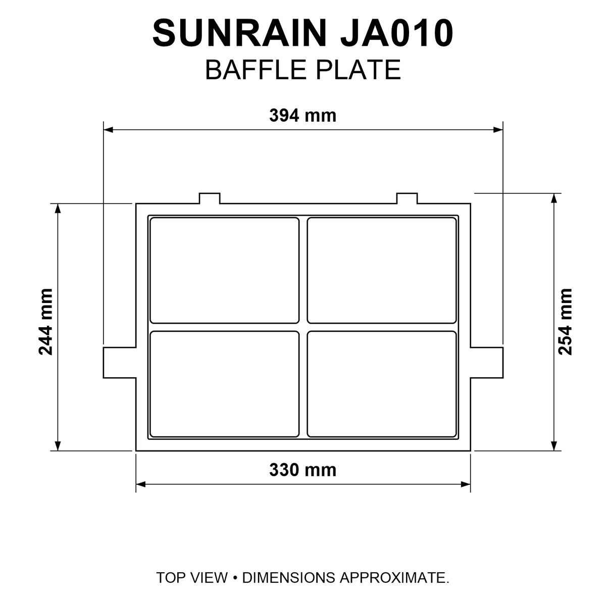Sunrain JA010 Baffle Plate