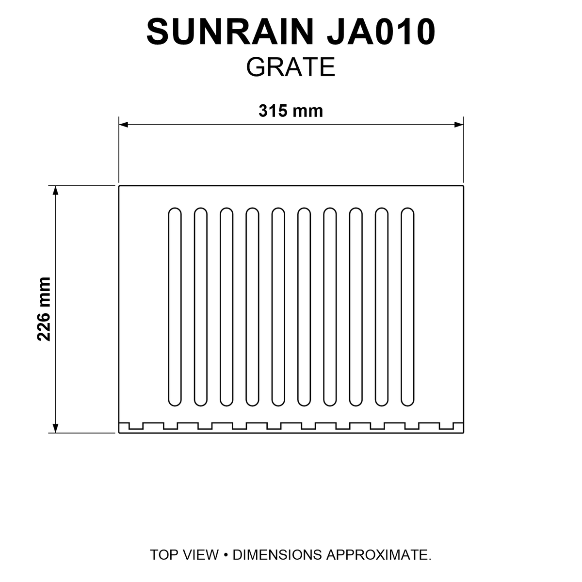 Sunrain JA010 Grate