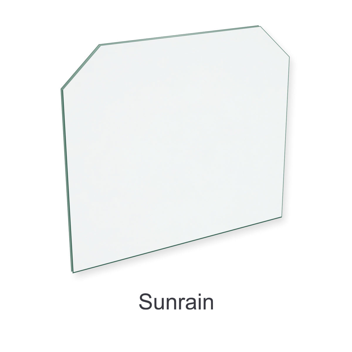 Sunrain Ja Stoves Ja009 replacement stove glass, 232 mm high x 265 mm wide, 4 mm thick