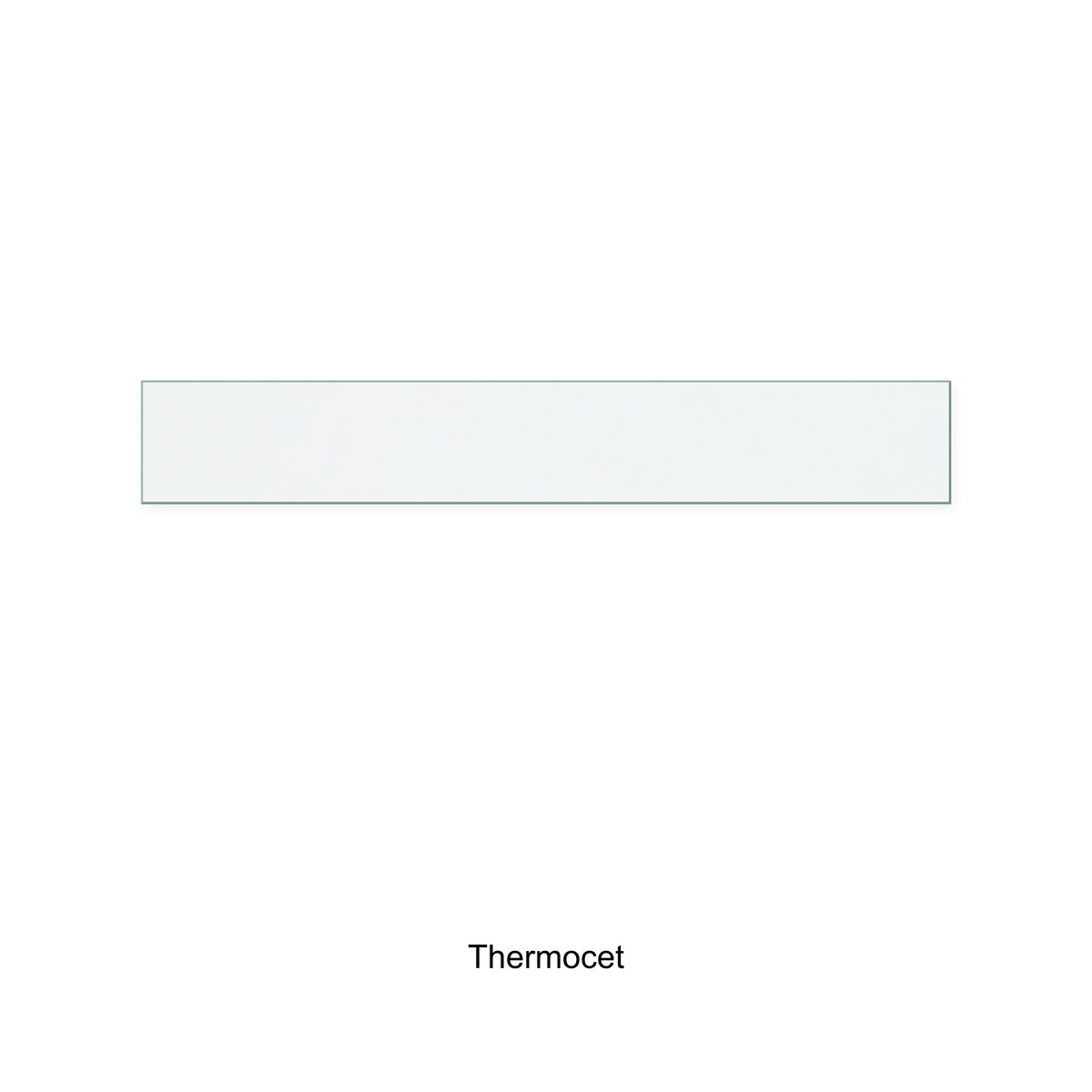 Thermocet Eclan replacement stove glass, 25 mm high x 166 mm wide, 4 mm thick