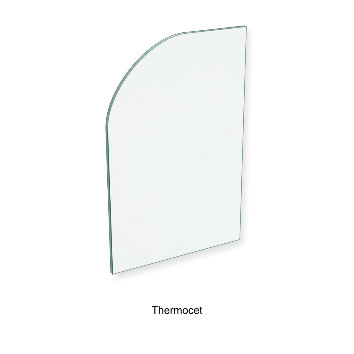 Thermocet Elegance replacement stove glass, 253 mm high x 166 mm wide, 4 mm thick