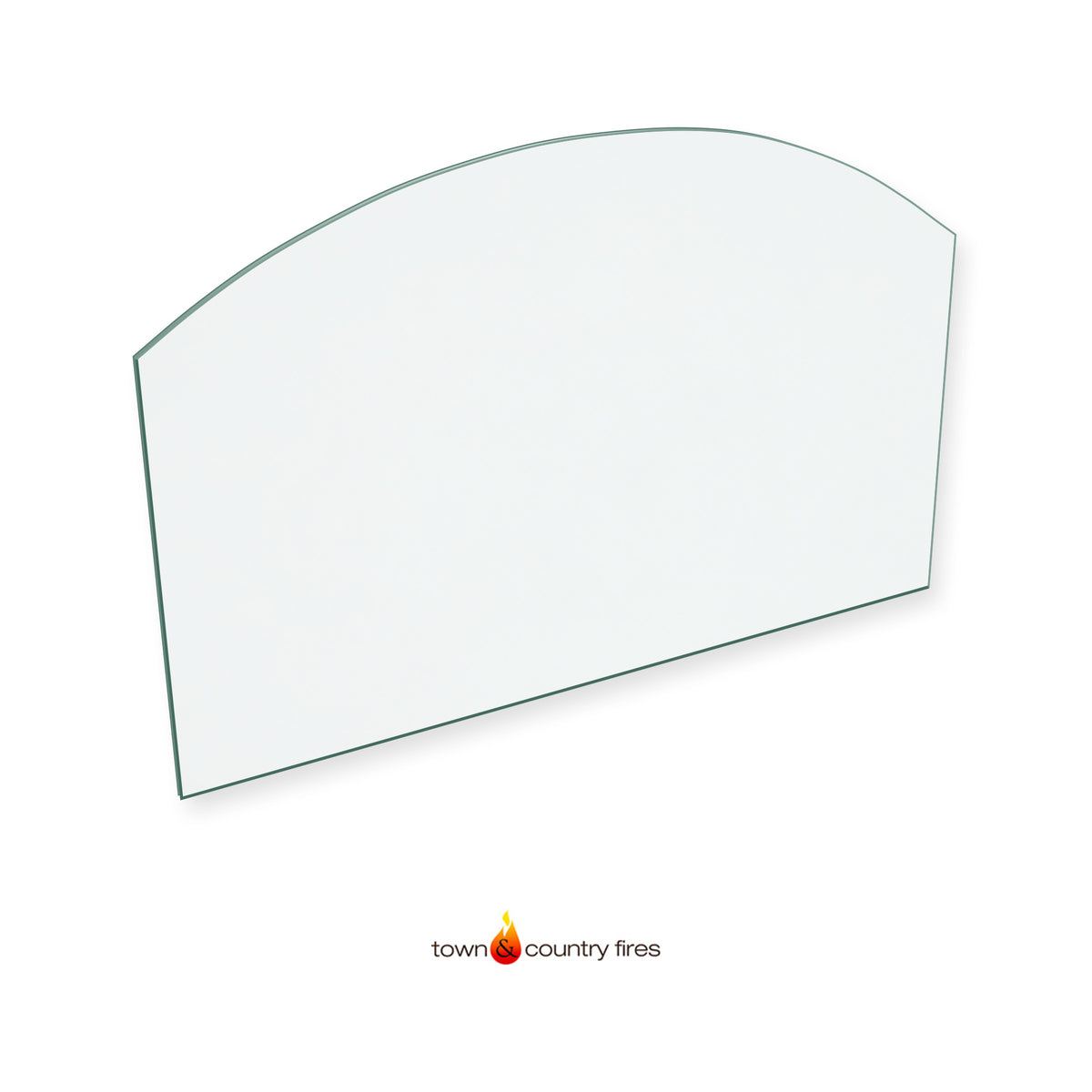 Town & Country Bransdale replacement stove glass, 285 mm high x 445 mm wide, 4 mm thick