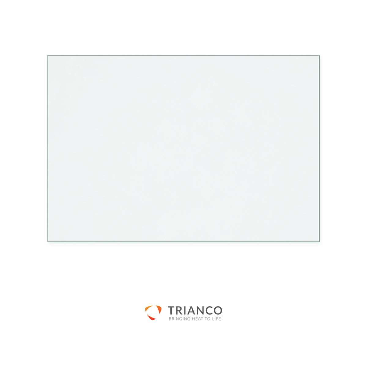 Trianco Coalwood replacement stove glass, 184 mm high x 268 mm wide, 4 mm thick