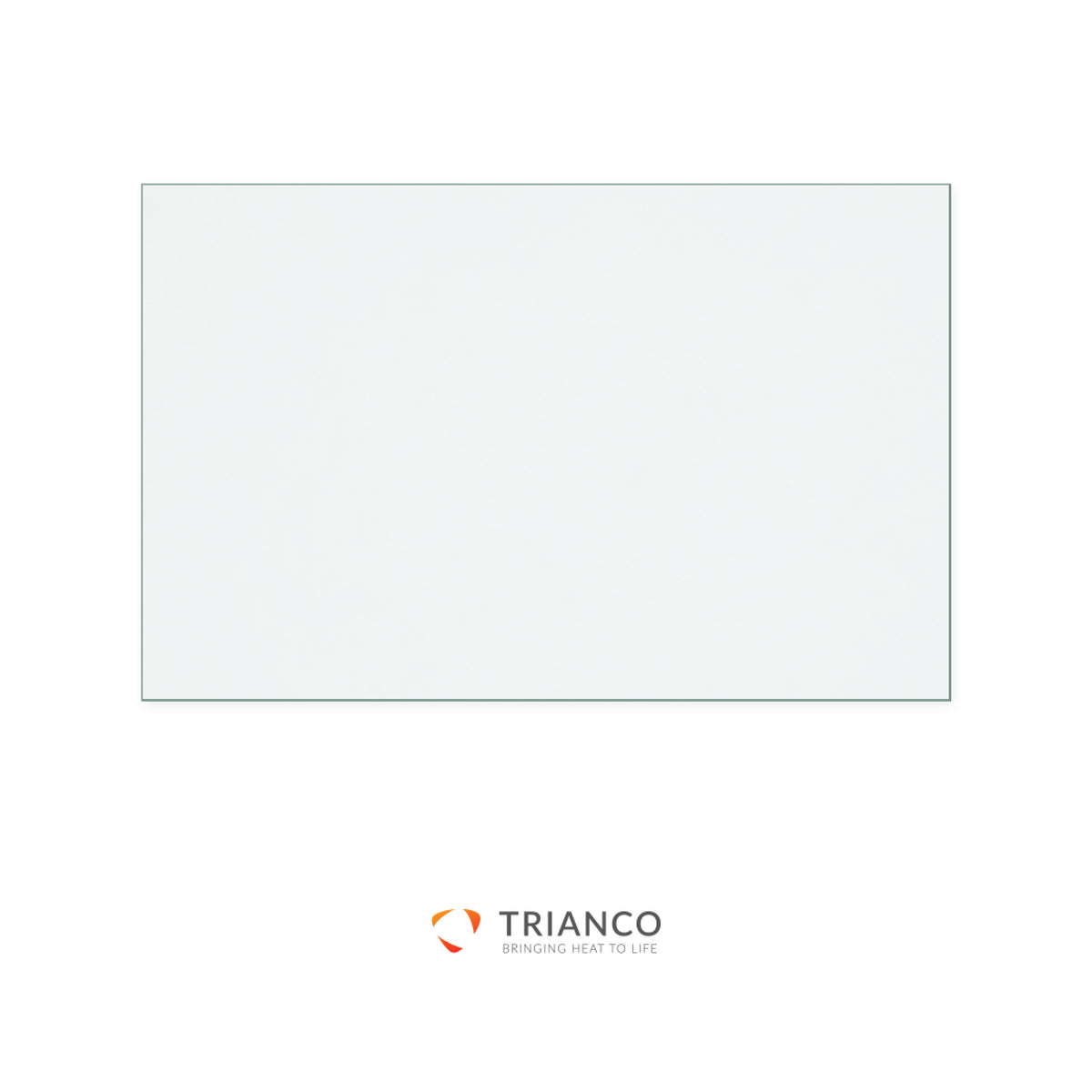 Trianco Newton 8Kw replacement stove glass, 249 mm high x 390 mm wide, 4 mm thick