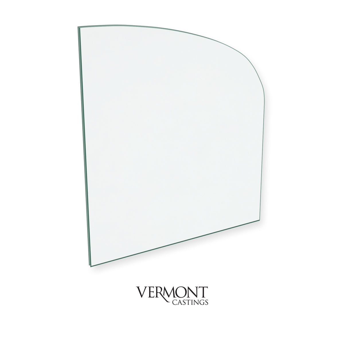 Vermont Defiant Encore replacement stove glass, 258 mm high x 221 mm wide, 4 mm thick