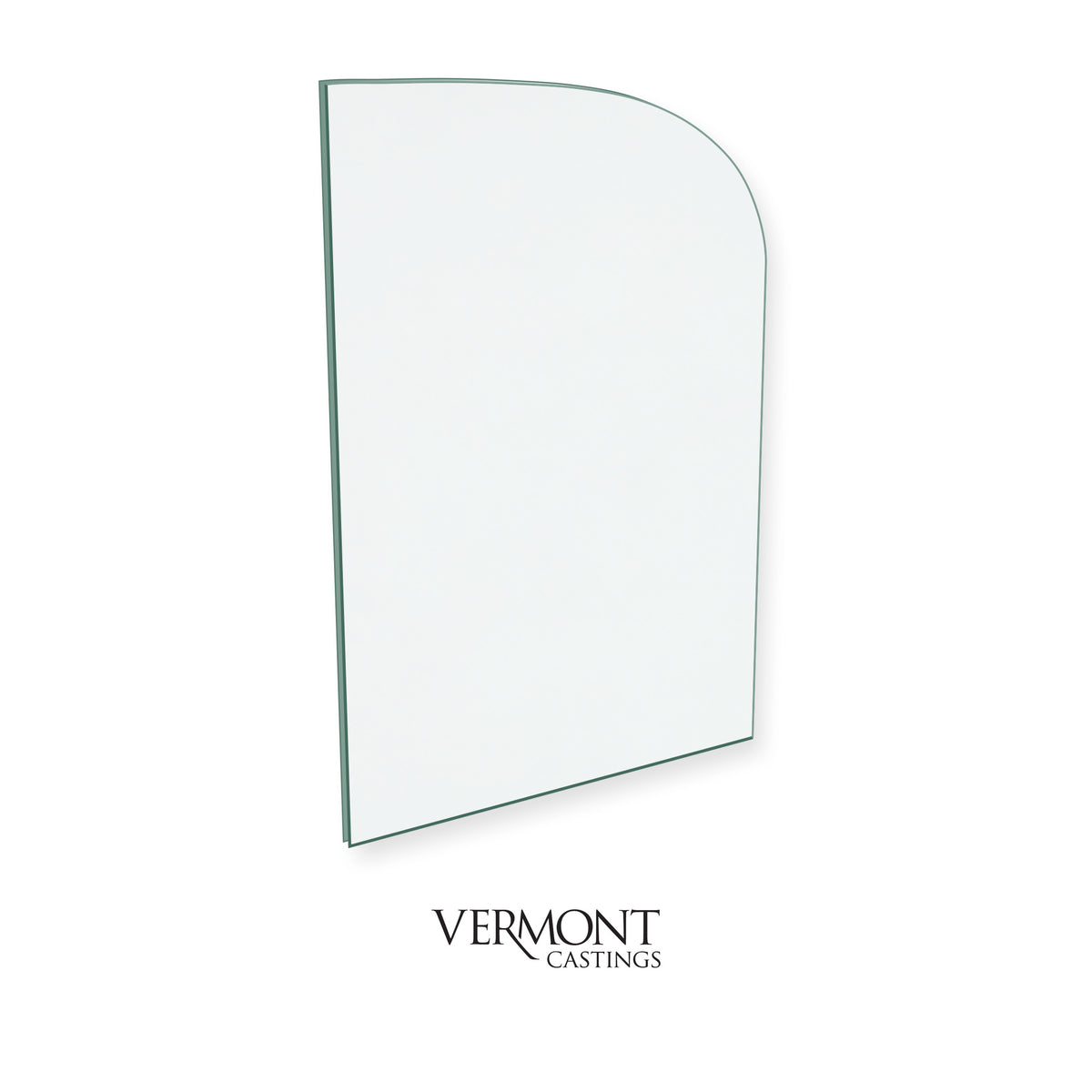 Vermont Intrepid Mk 2 (Double Door) replacement stove glass, 239 mm high x 150 mm wide, 4 mm thick