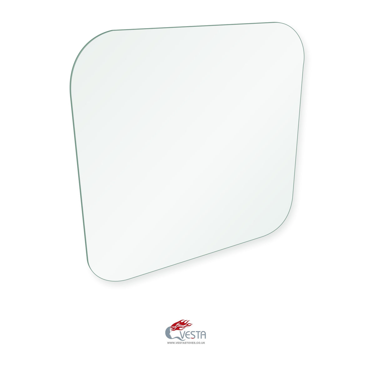 Vesta Ironworks Vesta V12 replacement glass, 418 x 406 mm, 4 mm thick
