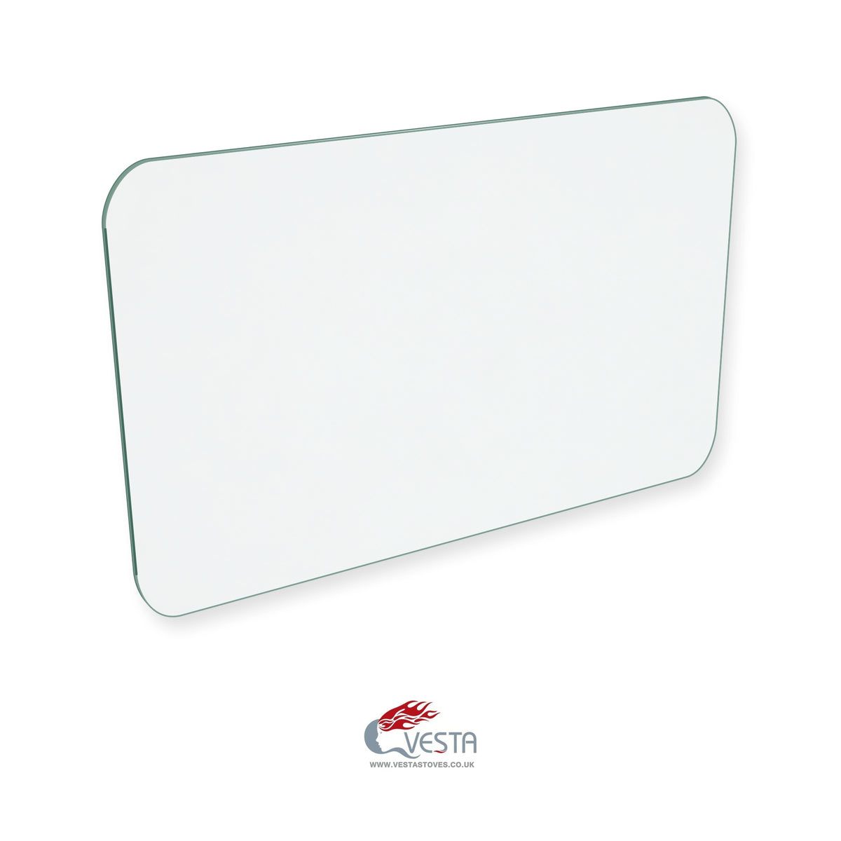 Vesta Ironworks Vesta V4 replacement stove glass, 253 mm high x 397 mm wide, 4 mm thick