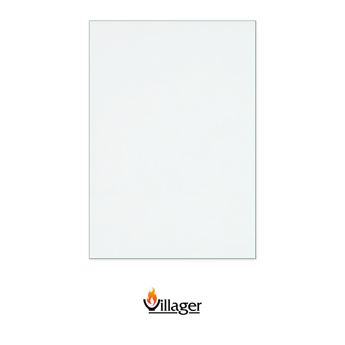 Villager Duo 8 replacement stove glass, 203 mm high x 142 mm wide, 4 mm thick