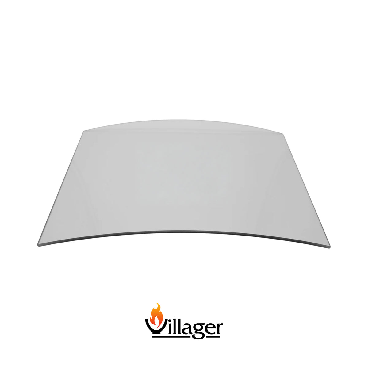 Villager Esprit 8 Wood Curved Stove Glass — curved replacement pane illustration