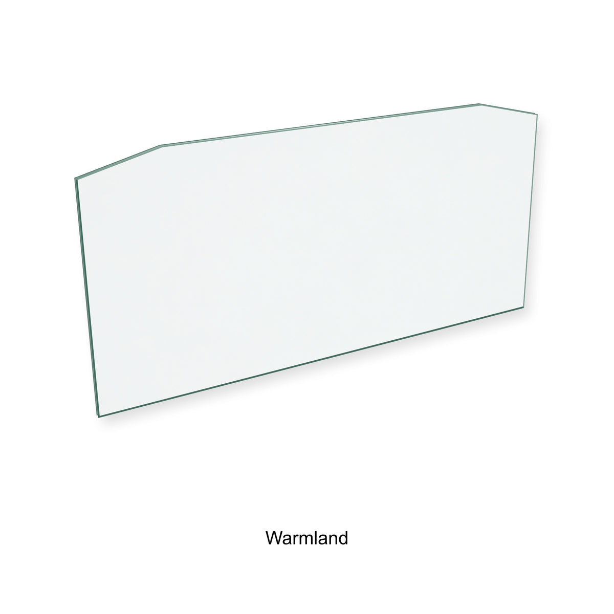 Warmland 4 MK3 replacement stove glass, 200 mm high x 410 mm wide, 4 mm thick