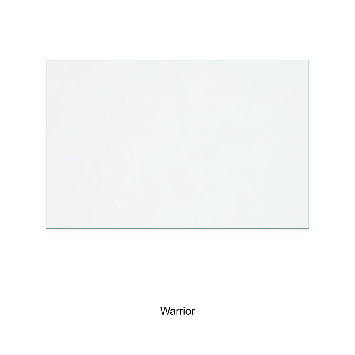 Warrior Charm replacement stove glass, 71 mm high x 110 mm wide, 4 mm thick