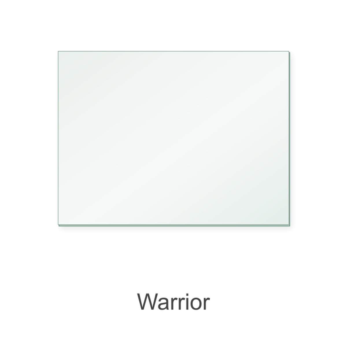 Warrior Olive replacement glass, 245 mm high x 326 mm wide, 4 mm thick