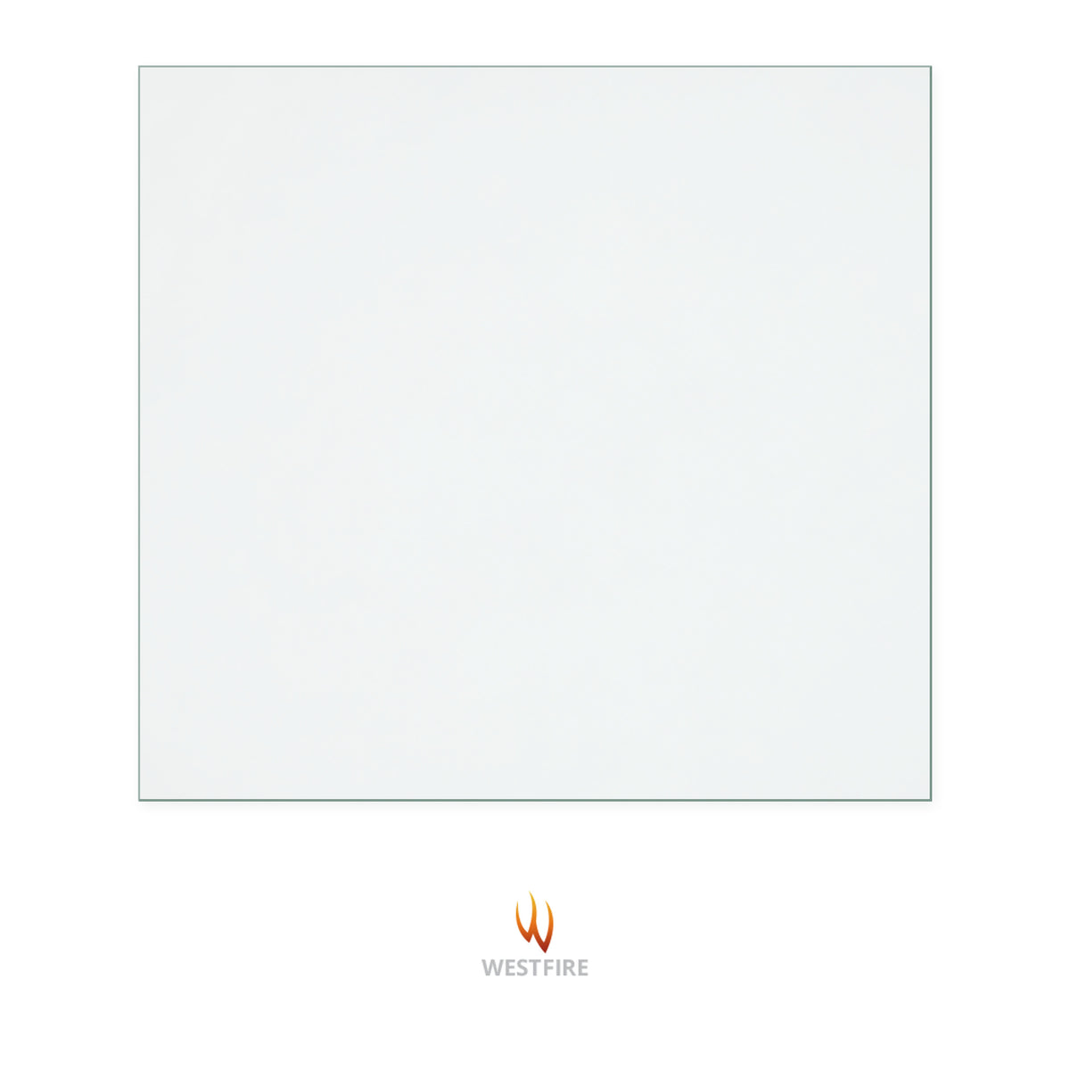 Westfire Unique 23 replacement stove glass, 380 mm high x 410 mm wide, 4 mm thick