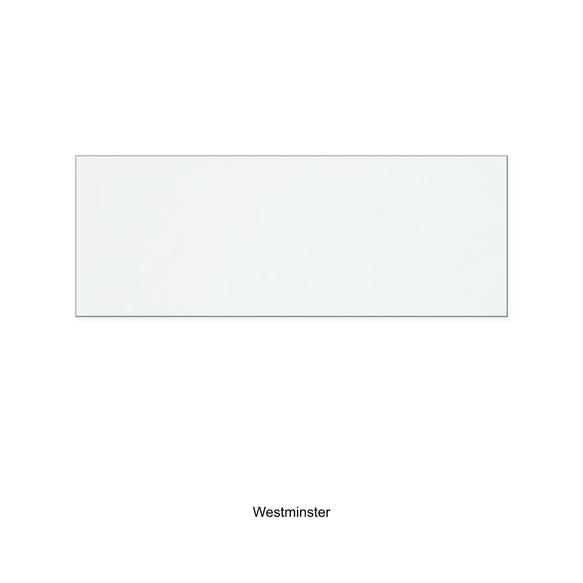 Westminster Compact replacement stove glass, 133 mm high x 357 mm wide, 4 mm thick