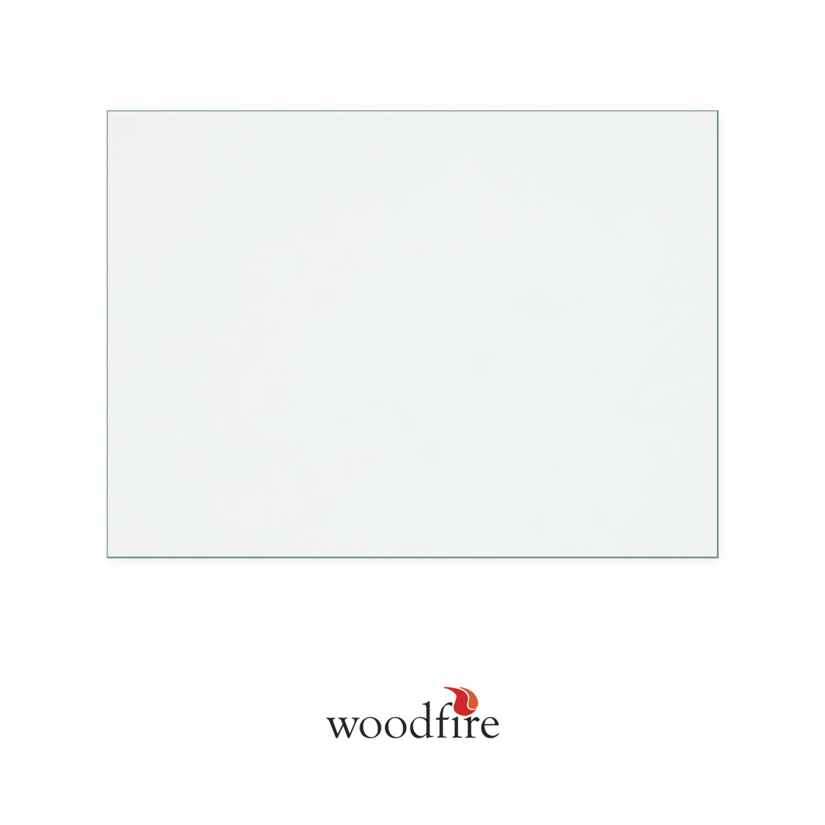 Woodfire 12i replacement stove glass, 300 mm high x 410 mm wide, 4 mm thick