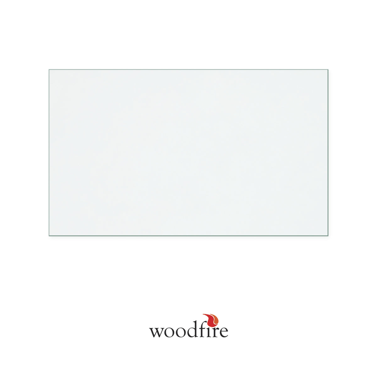 Woodfire C18 replacement stove glass, 310 mm high x 520 mm wide, 4 mm thick