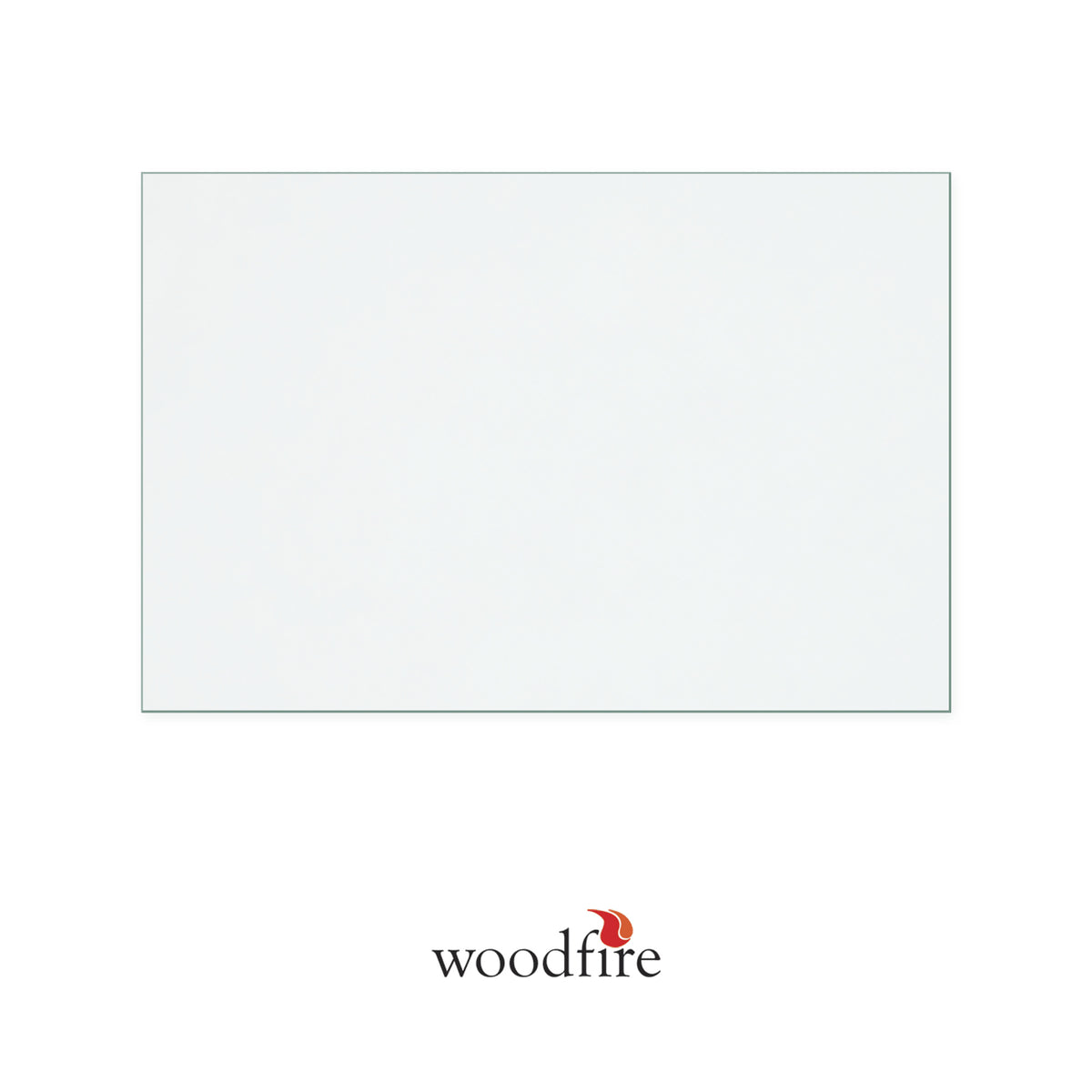 Woodfire RS20D replacement stove glass, 400 mm high x 600 mm wide, 4 mm thick