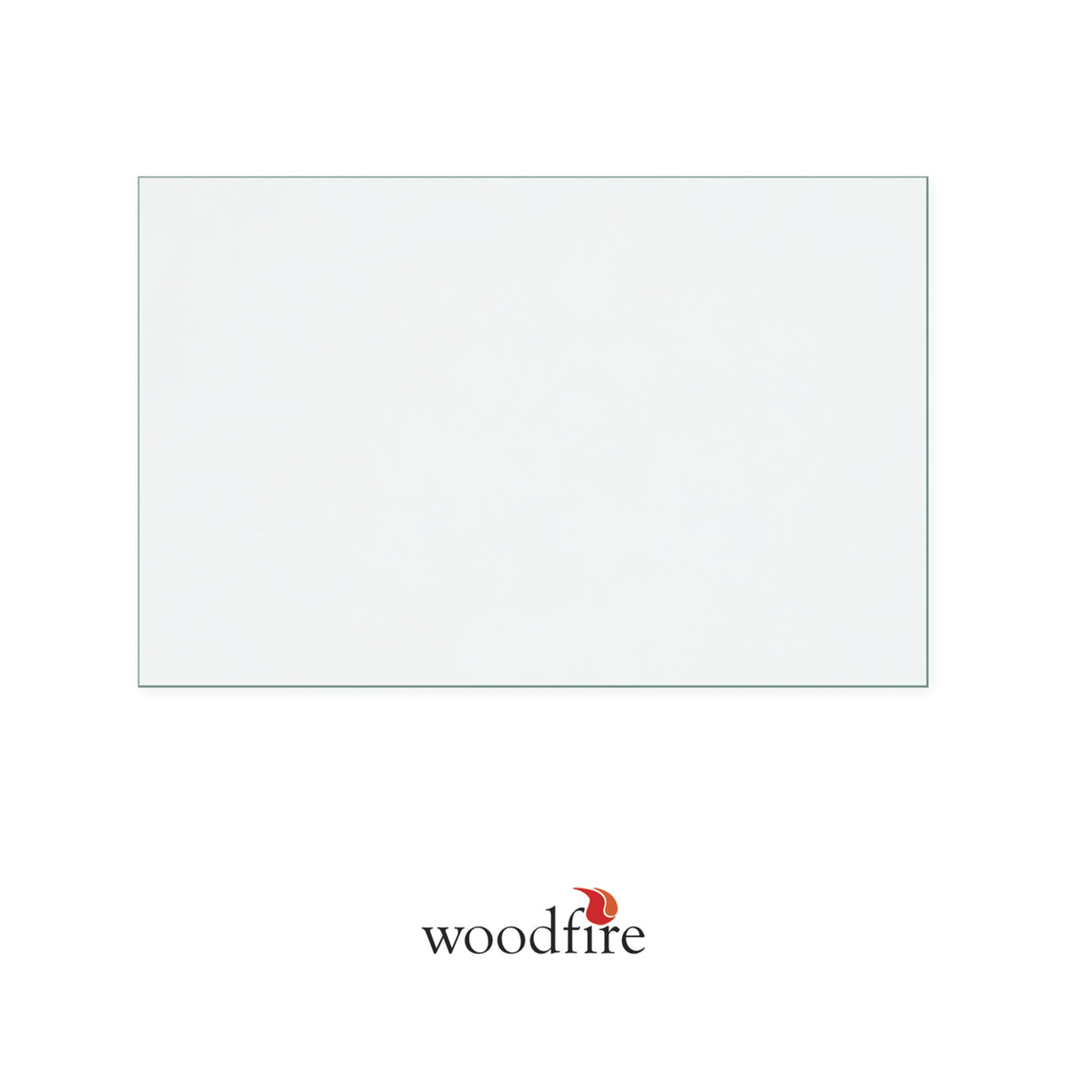 Woodfire RX30 replacement stove glass, 465 mm high x 720 mm wide, 4 mm thick