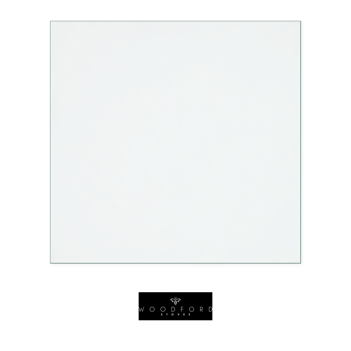 Woodford 5kw replacement stove glass, 326 mm high x 337 mm wide, 5 mm thick