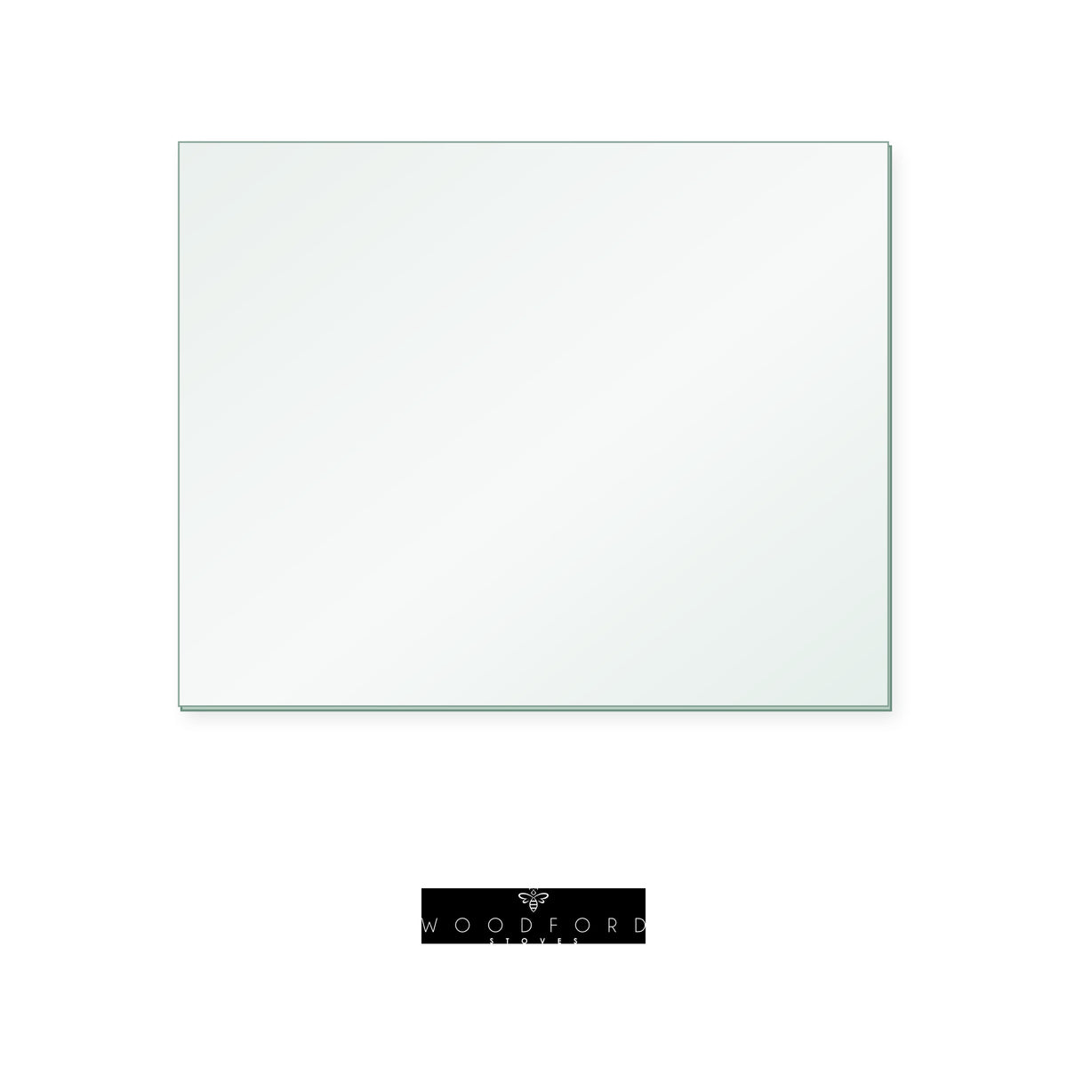 Woodford Wide + 7kw replacement stove glass, rectangle