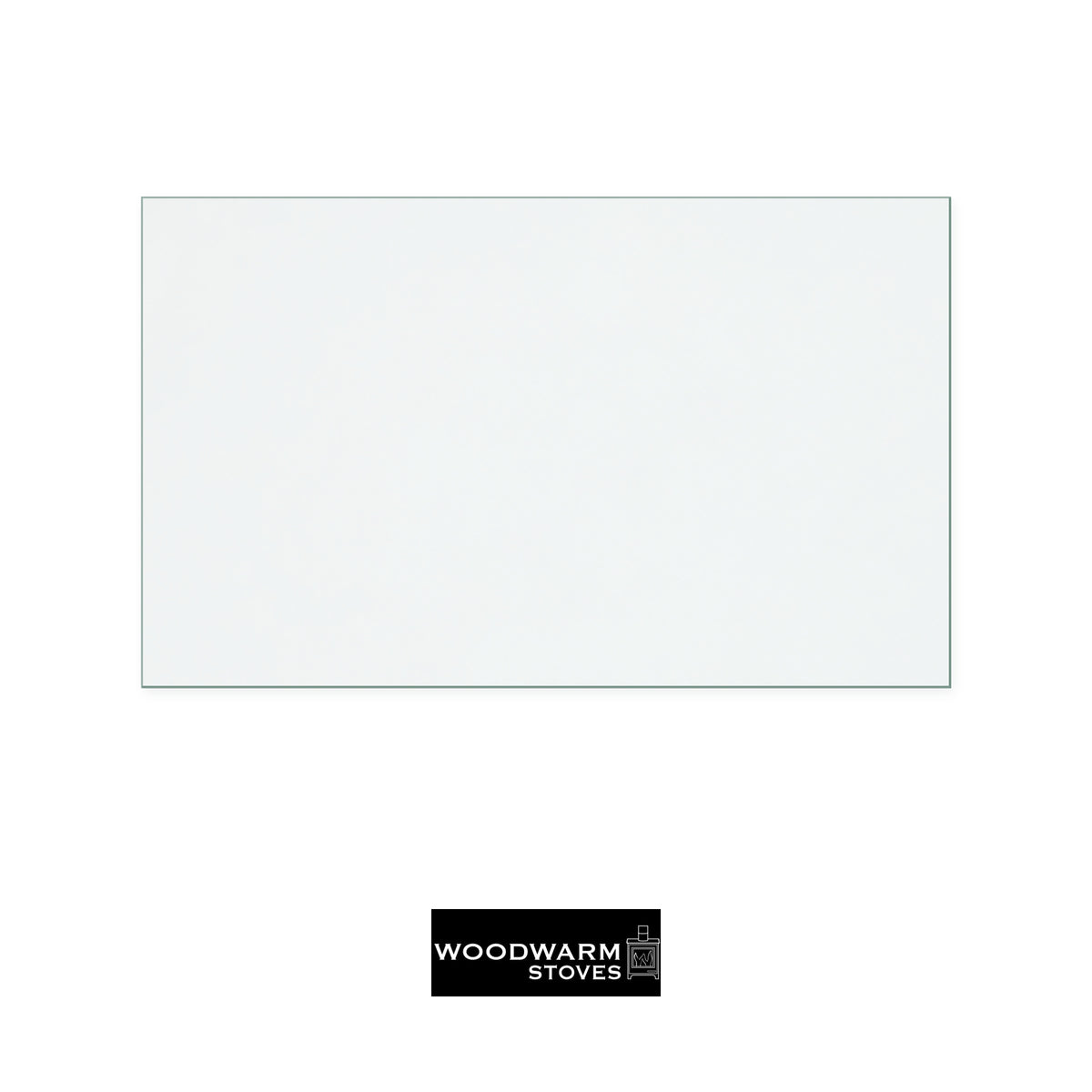 Woodwarm Enigma 8kW replacement stove glass, 246 mm high x 406 mm wide, 4 mm thick