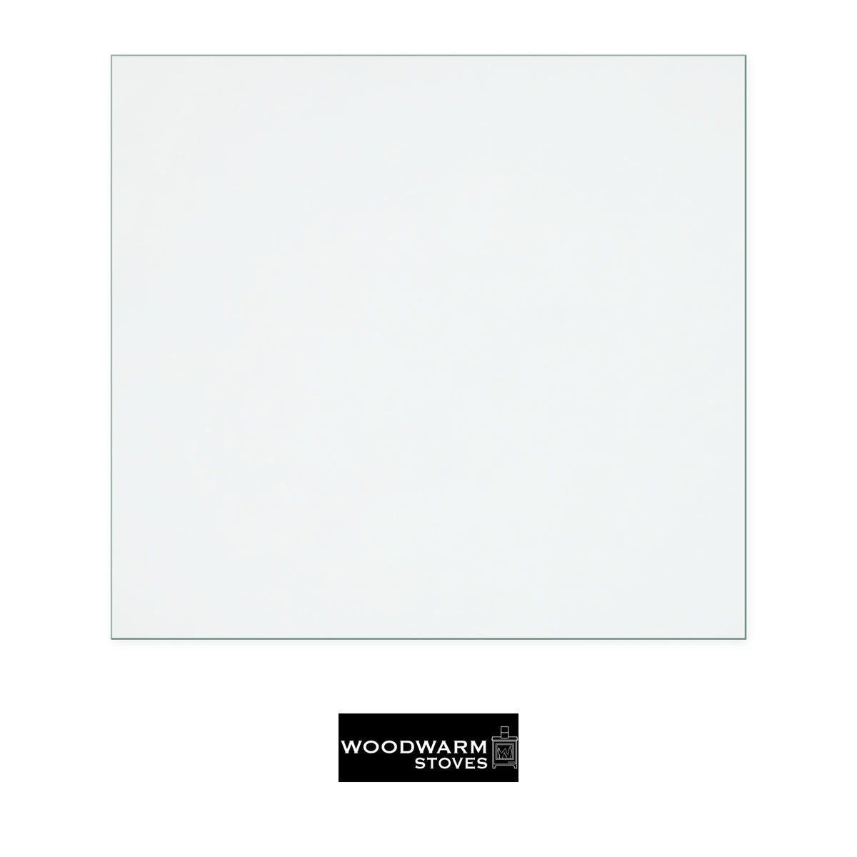 Woodwarm Firebug replacement stove glass, 184 mm high x 200 mm wide, 4 mm thick