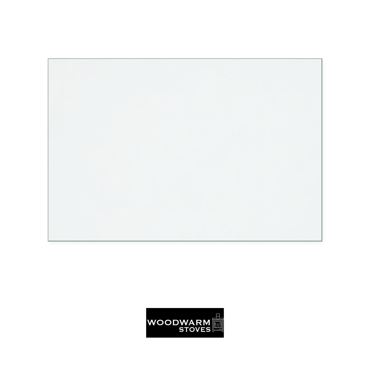 Woodwarm Fireview 9kW replacement stove glass, 272 mm high x 408 mm wide, 4 mm thick
