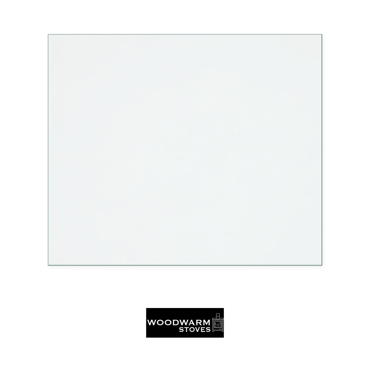 Woodwarm Foxfire replacement stove glass, 237 mm high x 281 mm wide, 4 mm thick