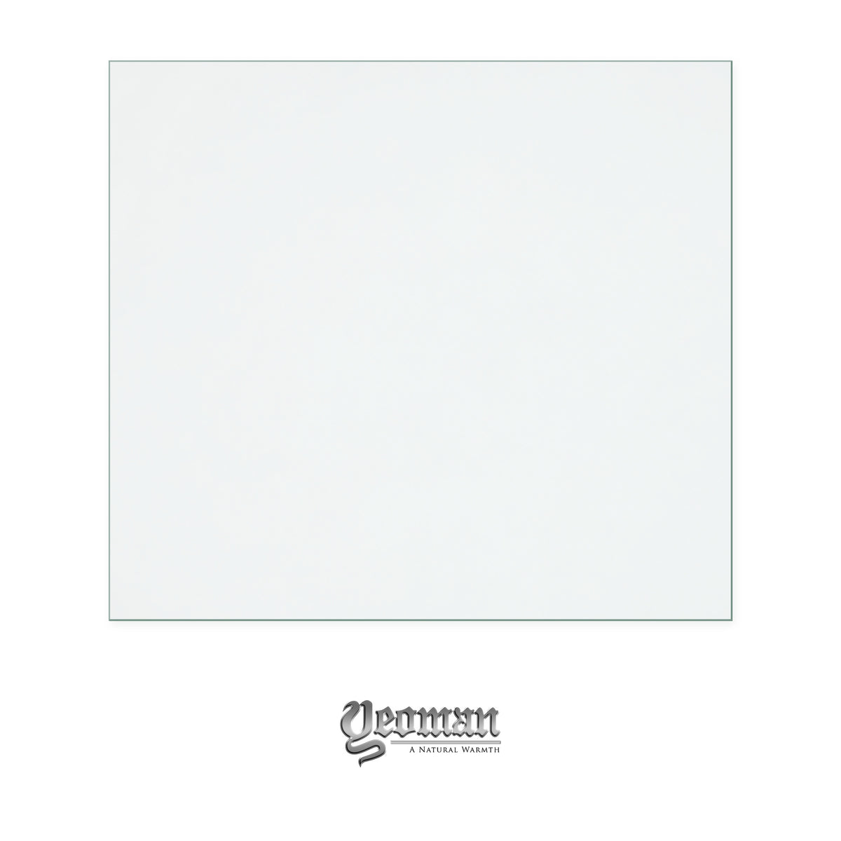 Yeoman Roseburn 500 replacement stove glass, 256 mm high x 285 mm wide, 4 mm thick