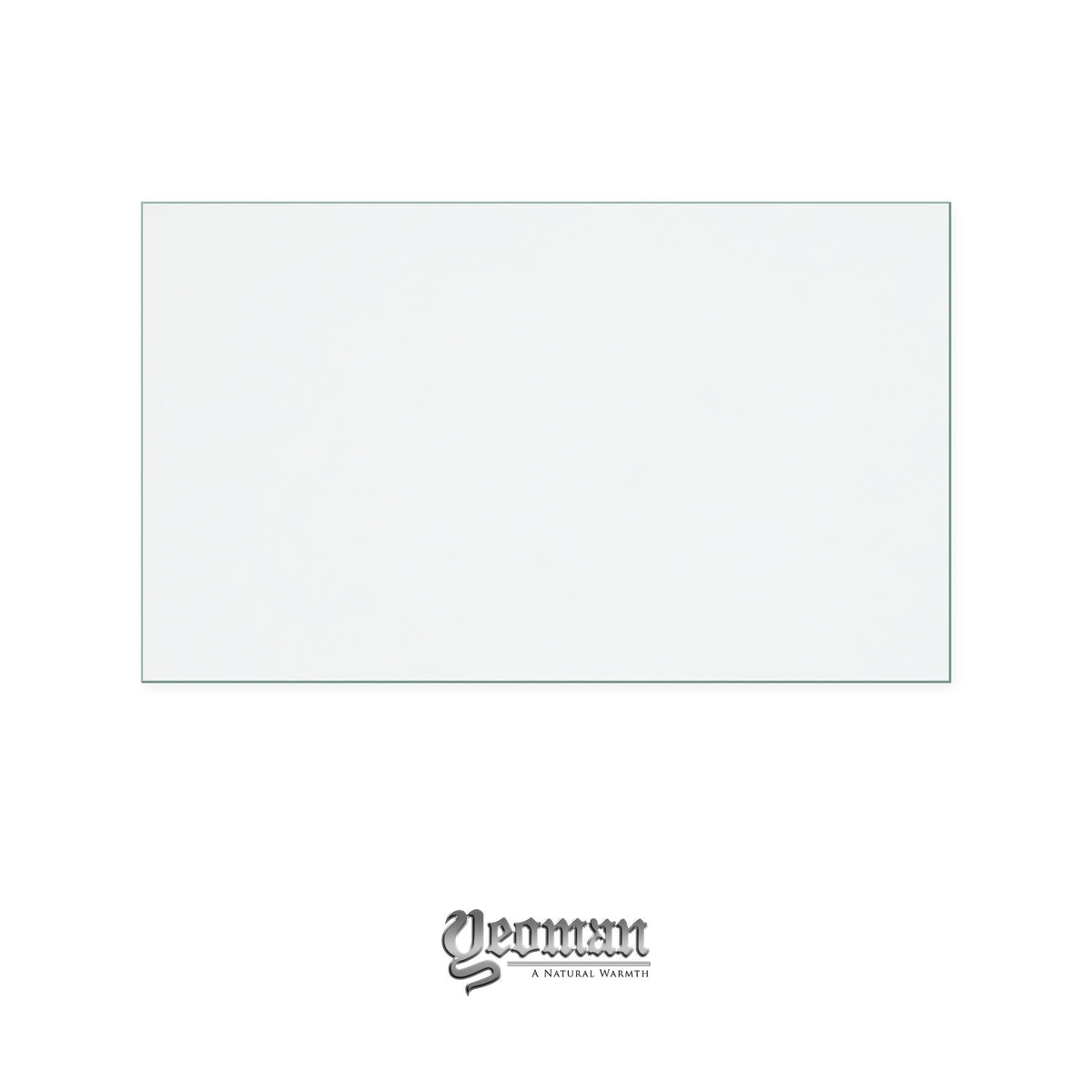 Yeoman Excel A replacement stove glass, 242 mm high x 408 mm wide, 4 mm thick