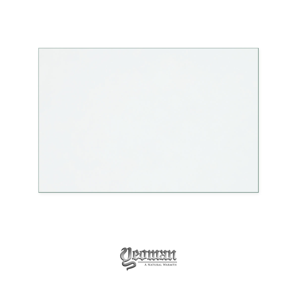 Yeoman Roseburn 1000 replacement stove glass, 256 mm high x 390 mm wide, 4 mm thick