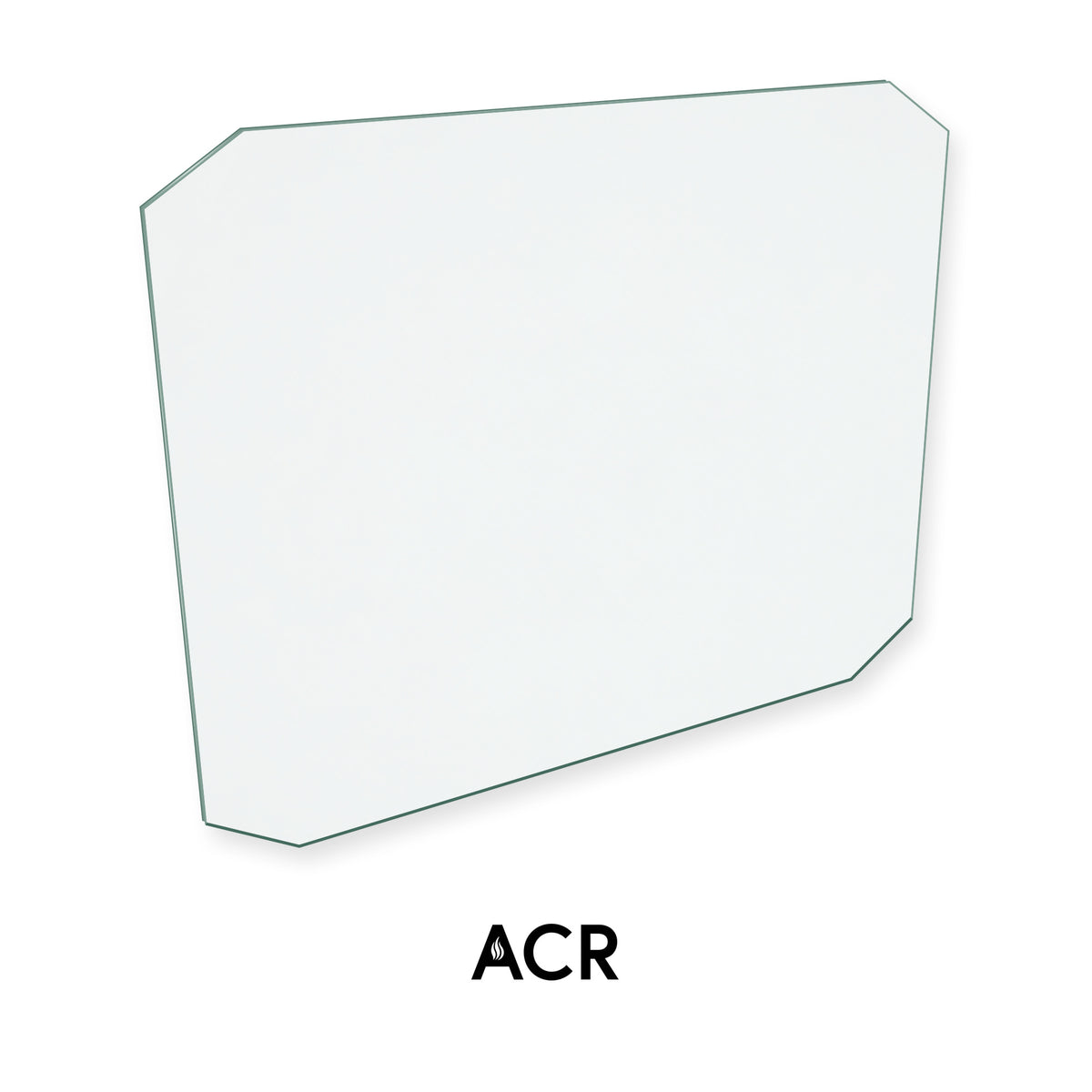 ACR Wychwood rectangle with four clipped corners replacement stove glass