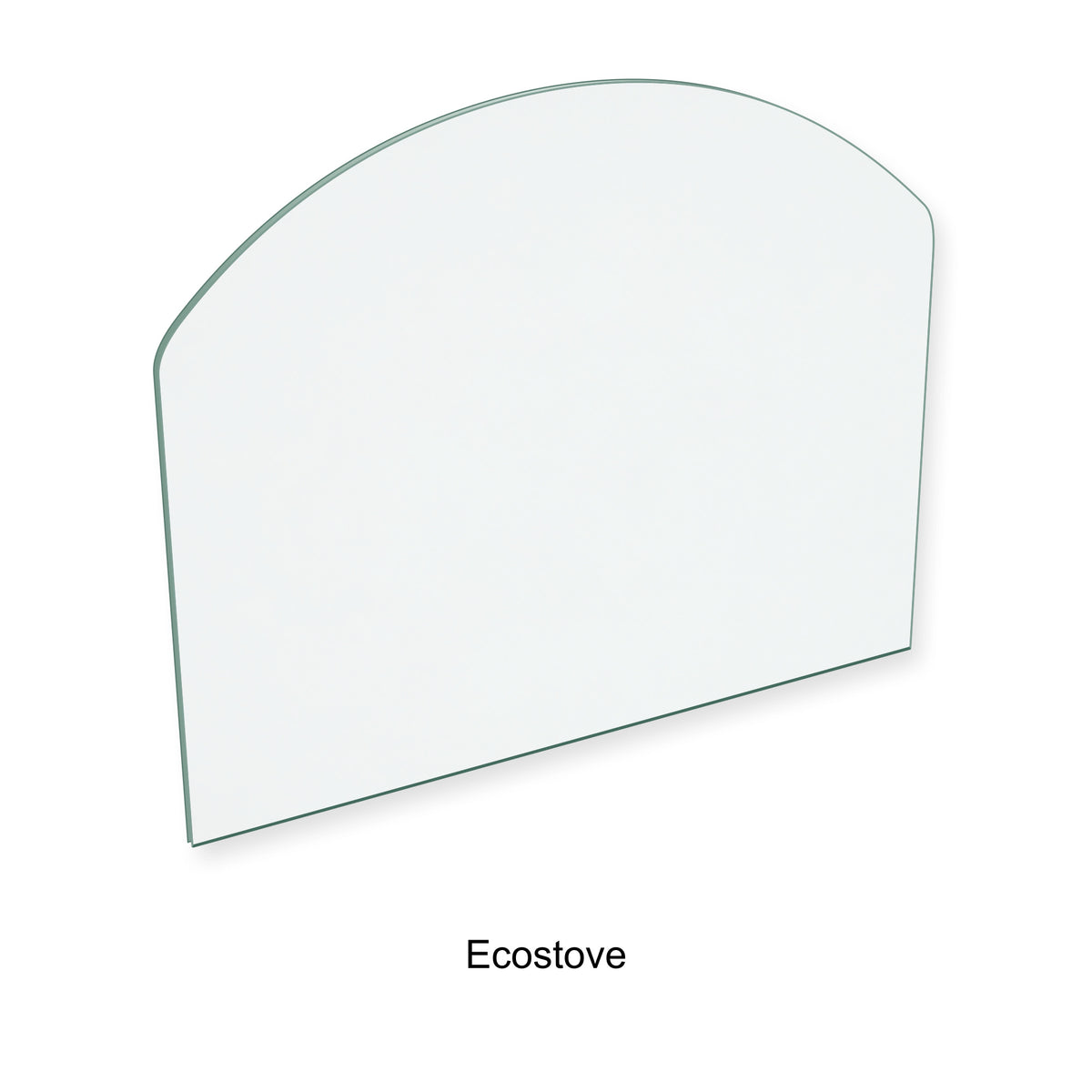 Ecostove King 1 replacement glass, 261 mm high x 327 mm wide, 4 mm thick