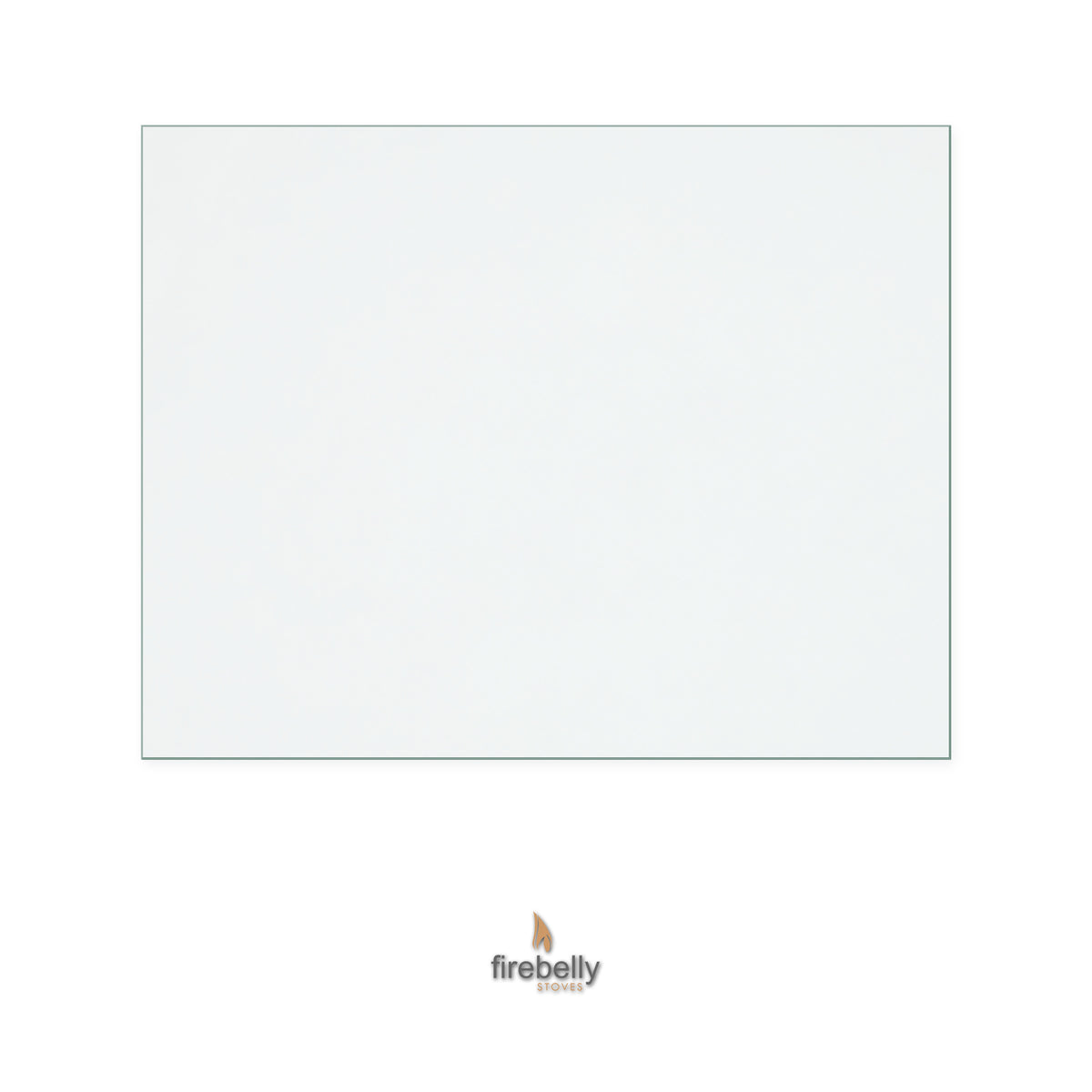 Firebelly Eco replacement stove glass, 256 mm high x 327 mm wide
