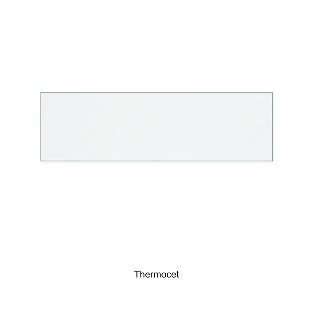 Thermocet 140 replacement stove glass, 413 mm high x 1398 mm wide, 4 mm thick