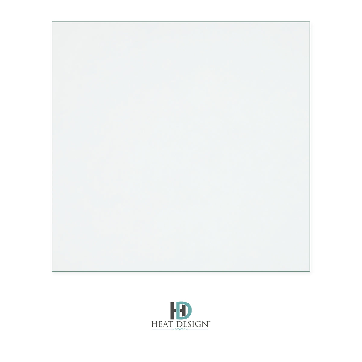Heat Design Contemporary 4kW replacement stove glass, 284 mm high x 293 mm wide