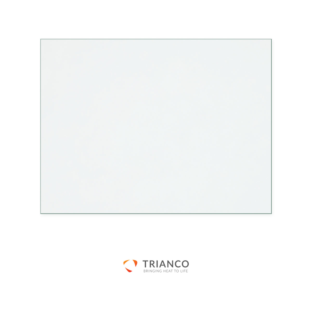 Trianco TRH replacement stove glass, 282 mm high x 373 mm wide, 4 mm thick