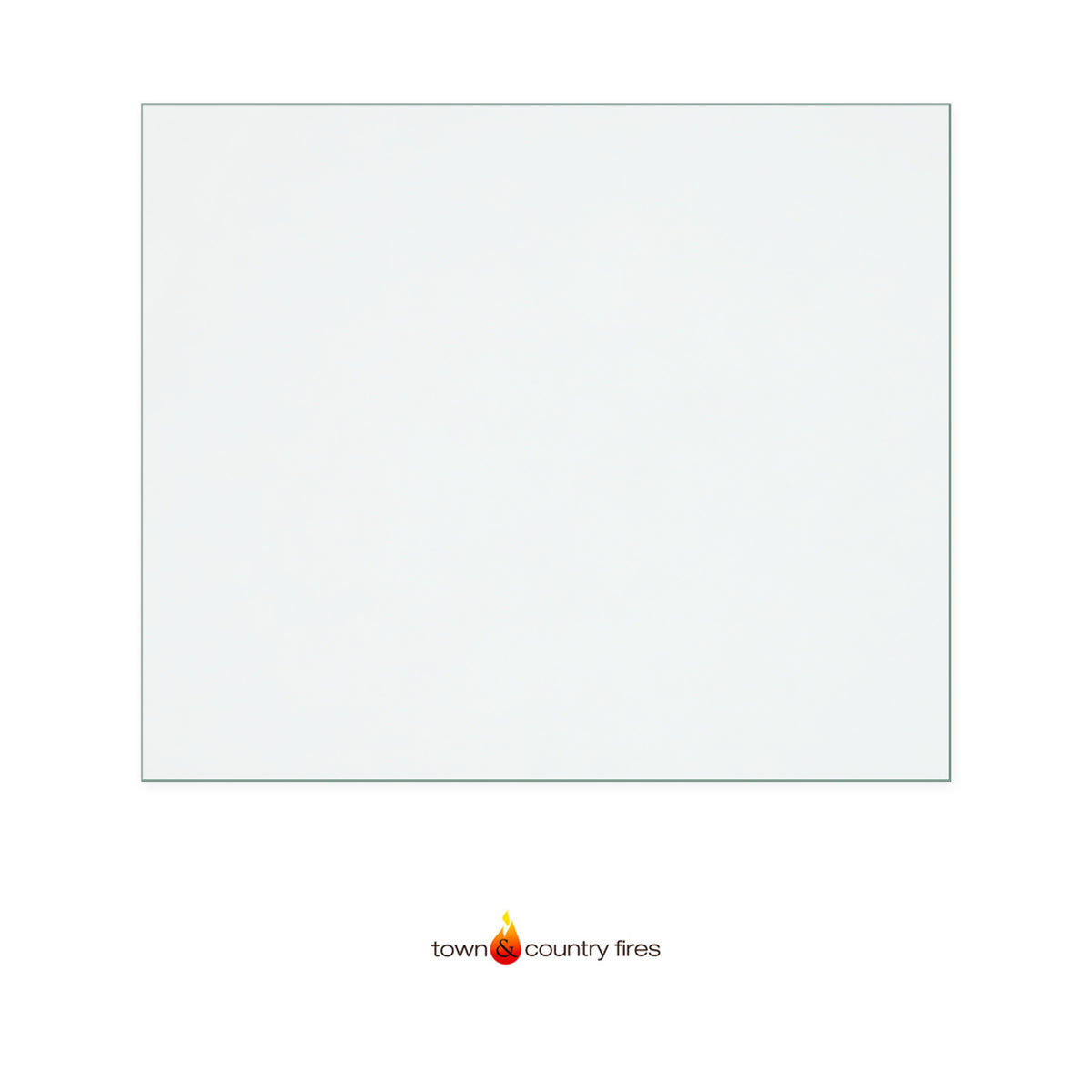 Town &amp; Country Cropton replacement stove glass, 324 mm high x 387 mm wide, 4 mm thick