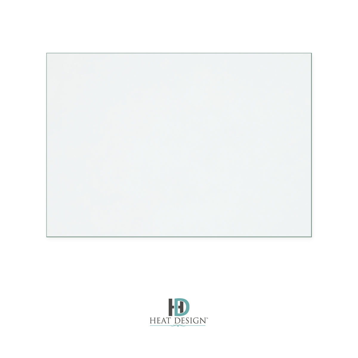Heat Design TR 8KW Cassette replacement stove glass, 374 mm high x 539 mm wide