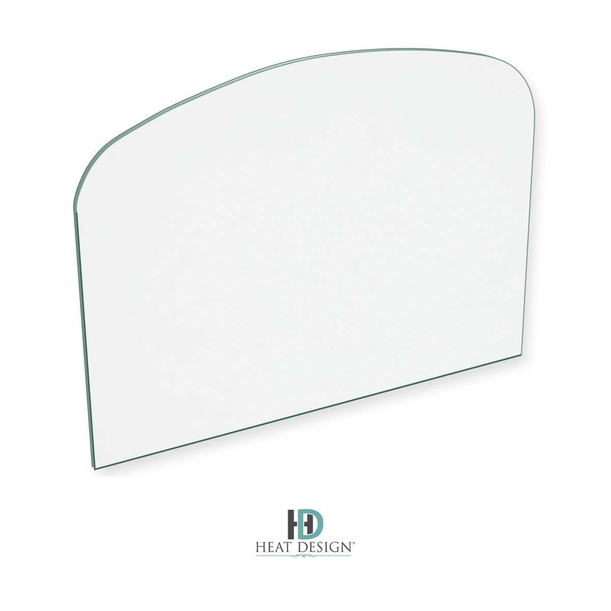 Heat Design TR 8KW replacement stove glass, 234 mm high x 322 mm wide