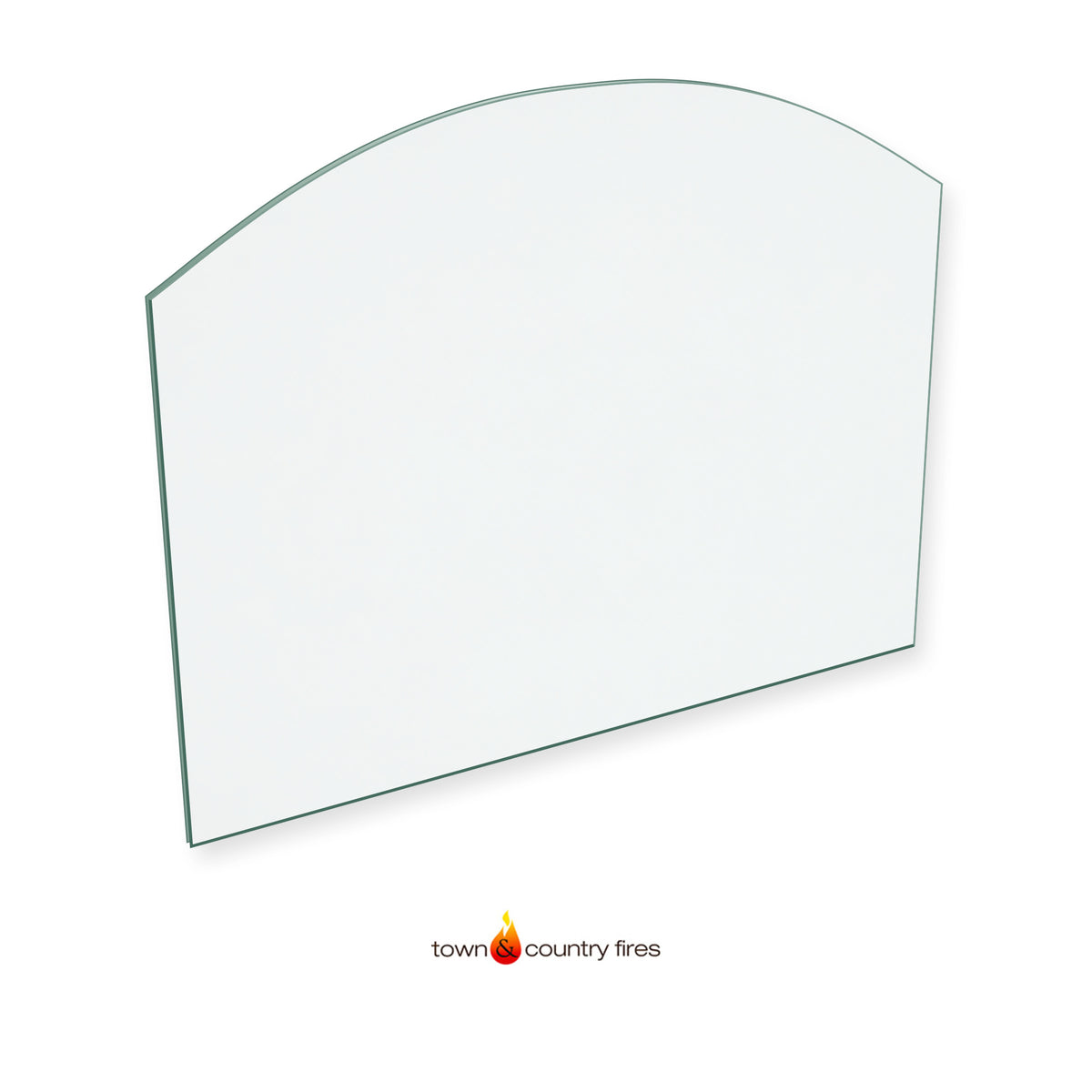 Town &amp; Country Little Thurlow replacement stove glass, 268 mm high x 340 mm wide, 4 mm thick