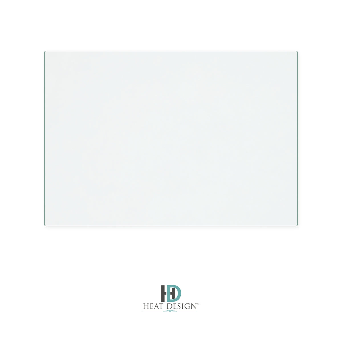 Heat Design Green 20KW replacement glass, 184 mm high x 266 mm wide, 5 mm thick
