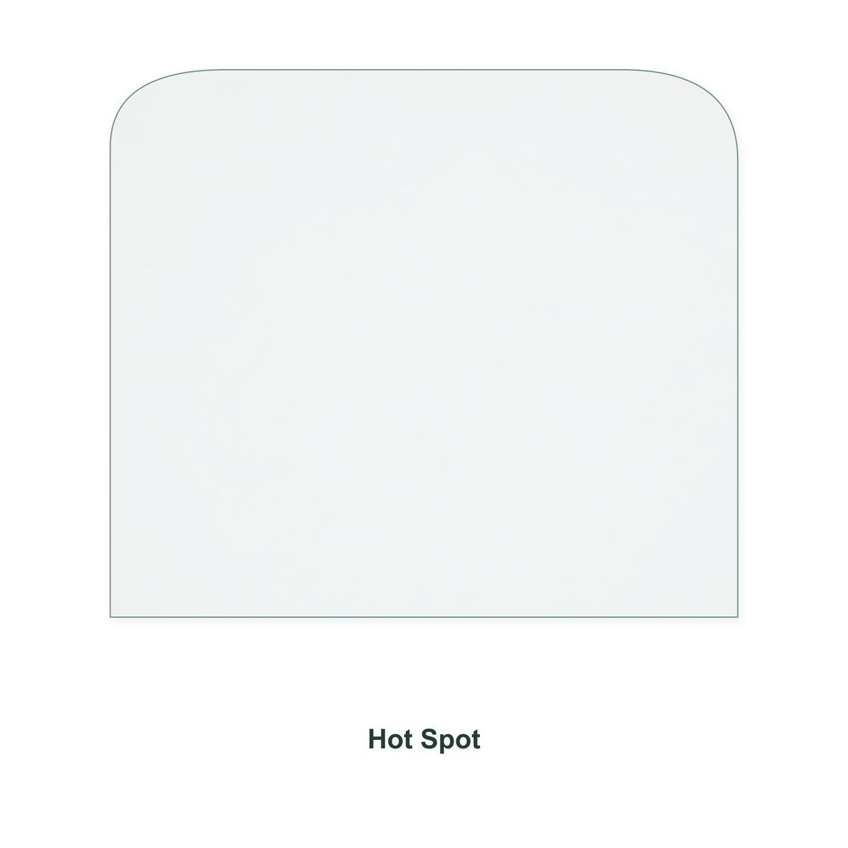 Hot Spot Edwina Mk 2 replacement glass, 205 mm high x 235 mm wide, 4 mm thick