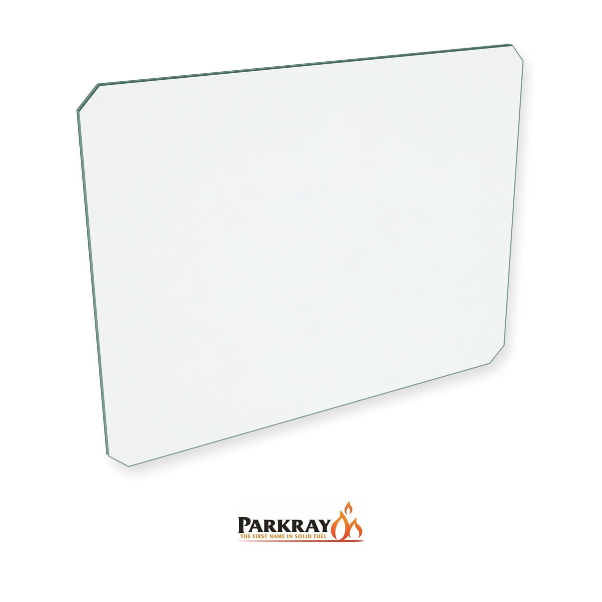 Parkray Aspect 4 - 4 Corners Cut replacement stove glass, 295 mm high x 383 mm wide, 4 mm thick