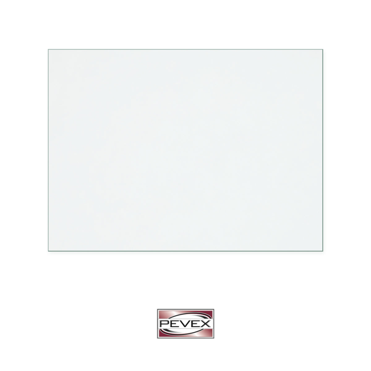 Pevex Scanline 7B replacement stove glass, 305 mm high x 415 mm wide, 4 mm thick