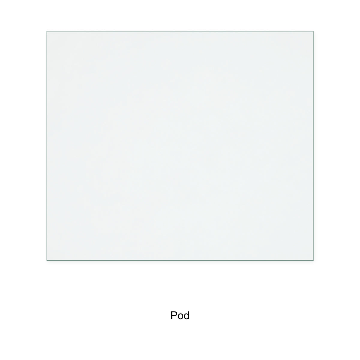 Pod 16 Bora replacement stove glass, 265 mm high x 308 mm wide, 4 mm thick