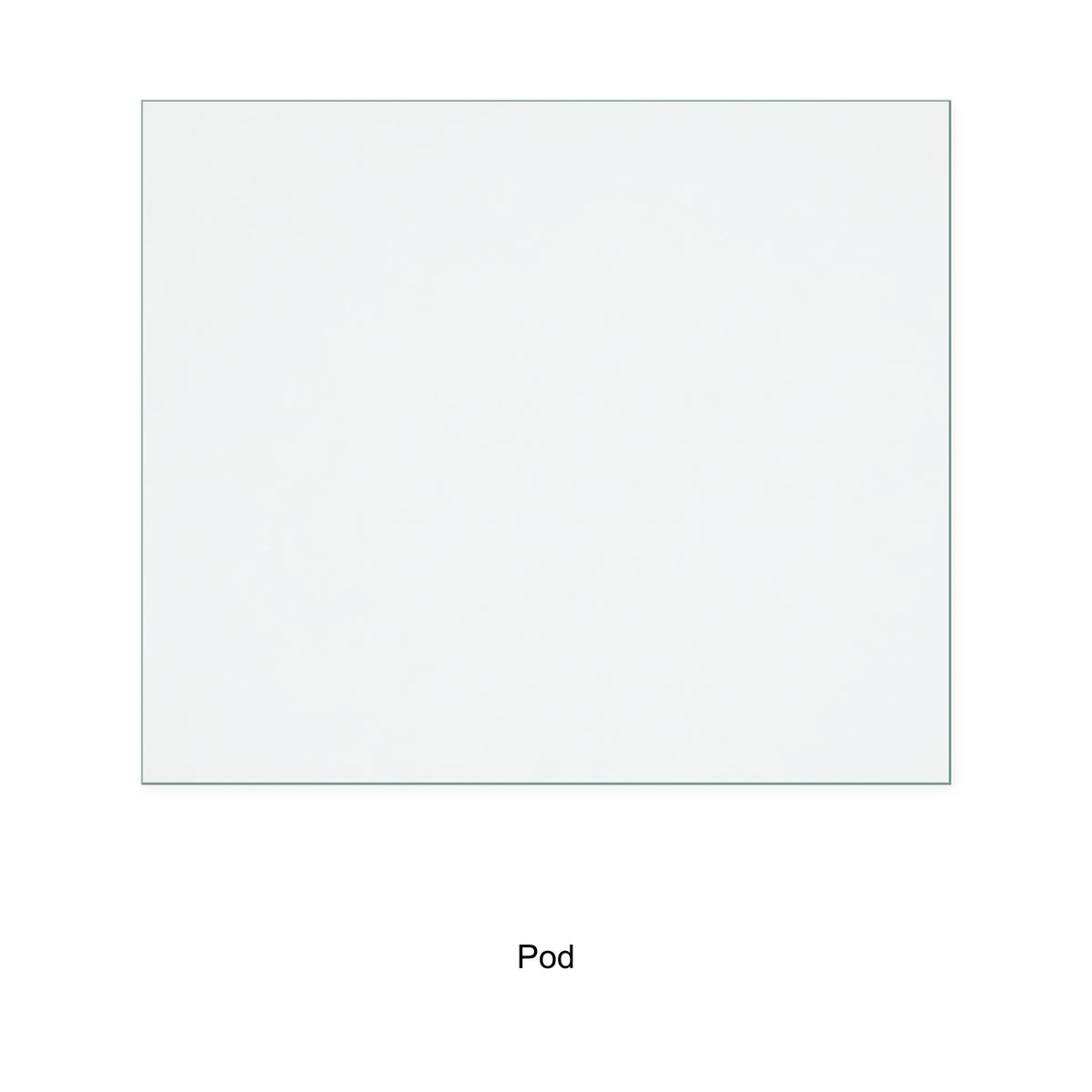 Pod 2 Nero replacement stove glass, 262 mm high x 310 mm wide, 4 mm thick
