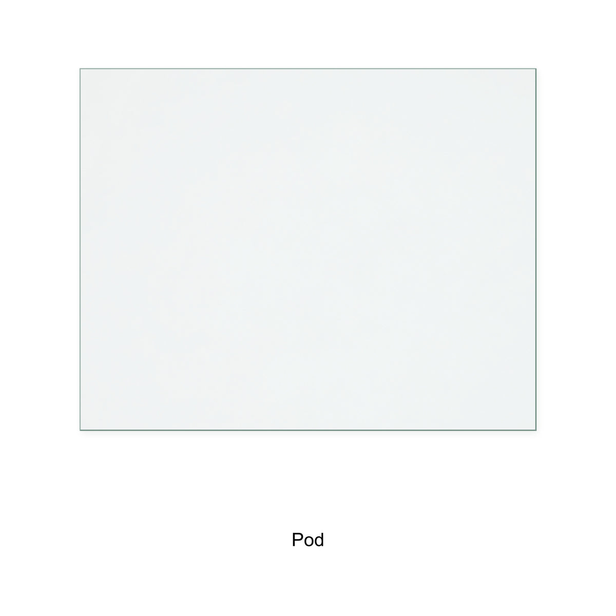 Pod 8 Vision replacement stove glass, 307 mm high x 387 mm wide, 4 mm thick
